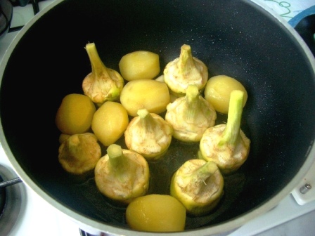 carciofi e patate