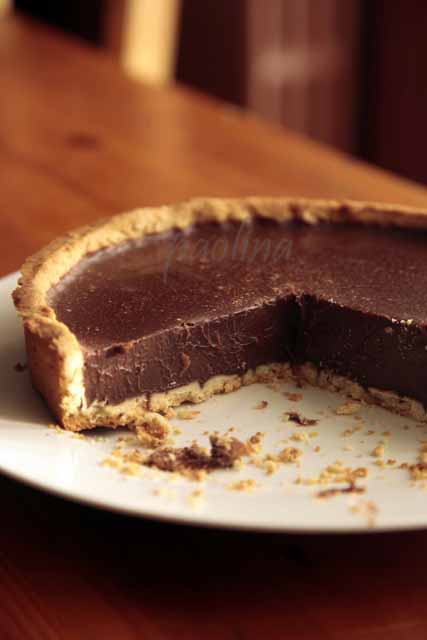 crostata alla ganache al cioccolato