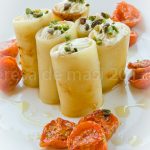 paccheri alla brandade di baccalà e mozzarella di bufala