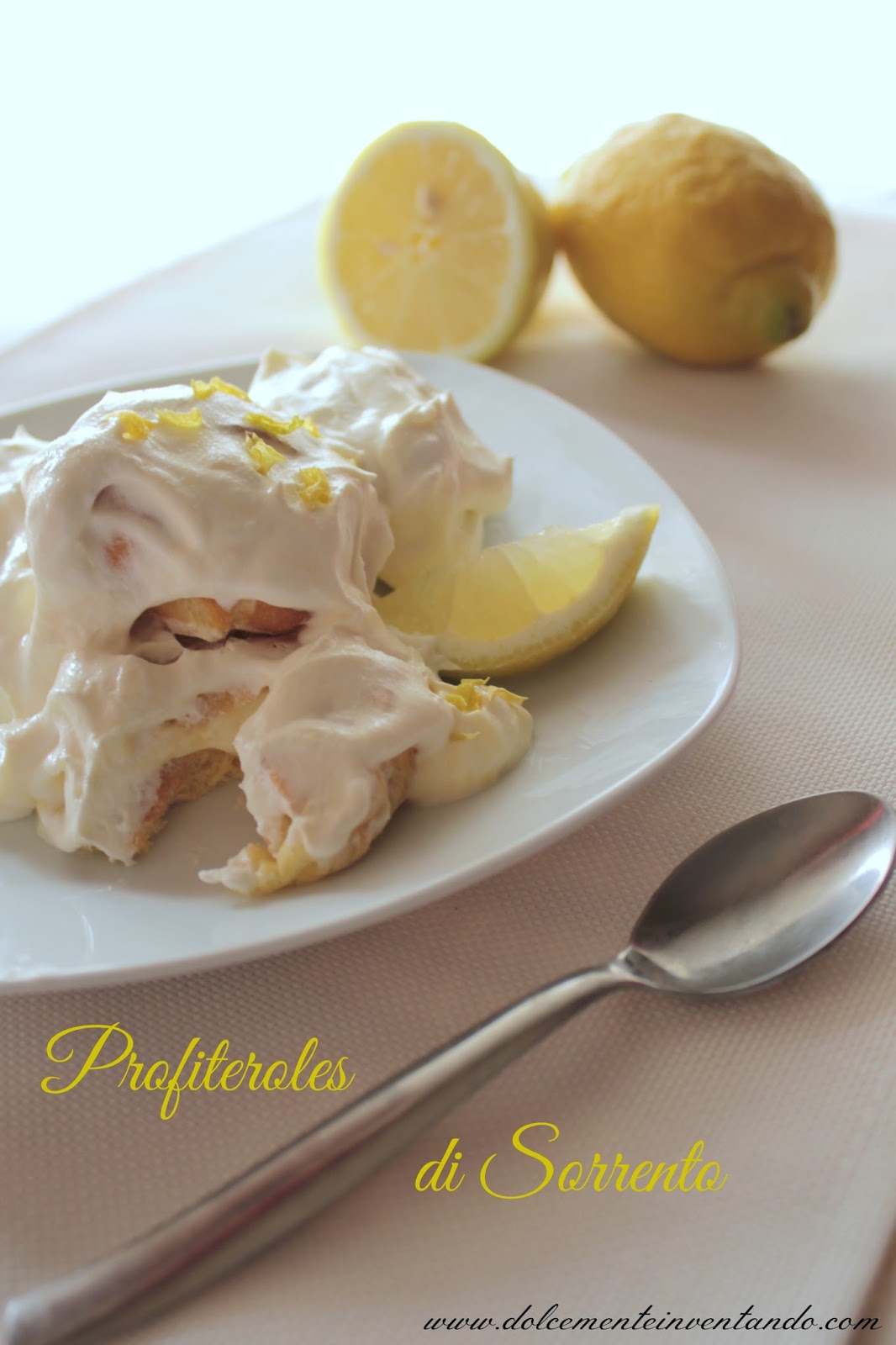 Profiteroles al limone di Sorrento